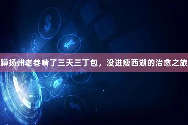 蹲扬州老巷啃了三天三丁包，没进瘦西湖的治愈之旅